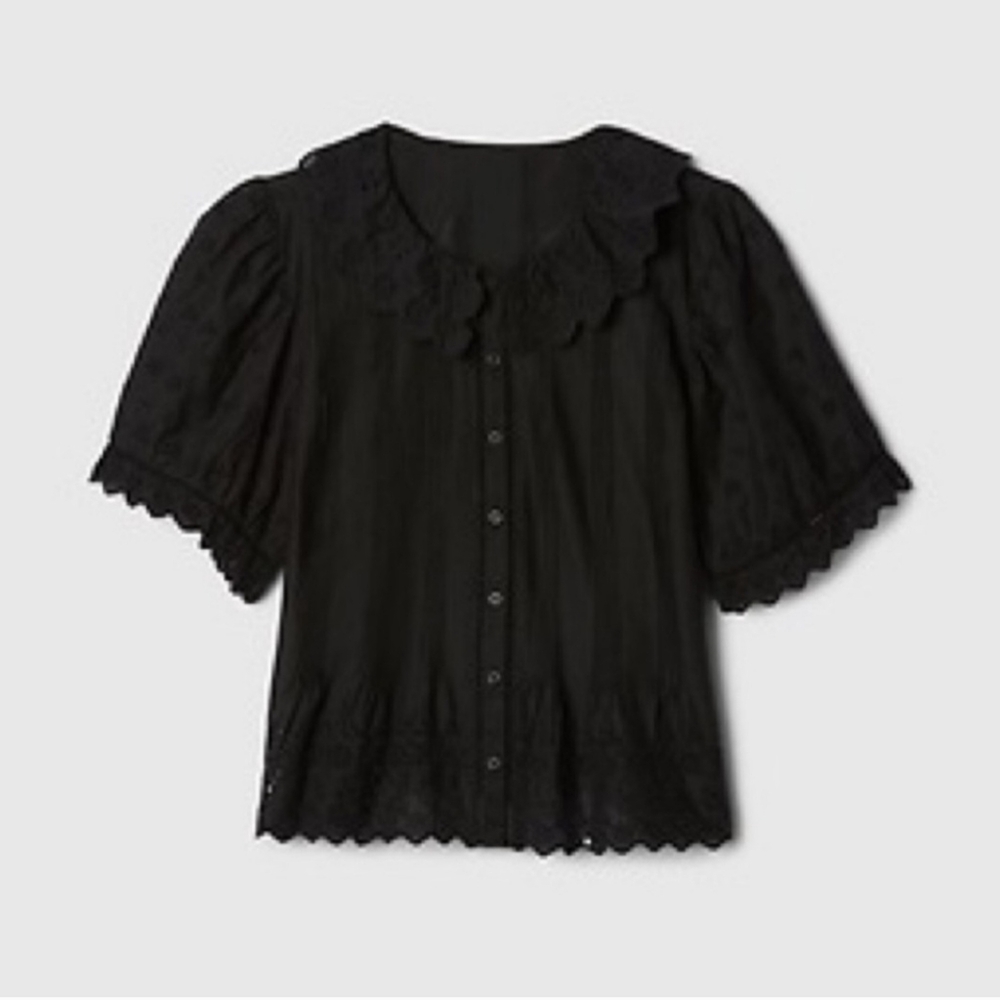 GAP X DOEN CROPPED EYELET SHIRT XXS - Picture 2 of 2